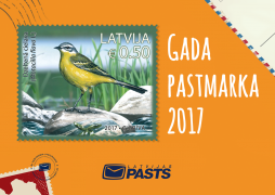 The release Western Yellow Wagtail has been declared the most beautiful stamp of the year in opinion poll held by Latvijas Pasts and the news portal Delfi